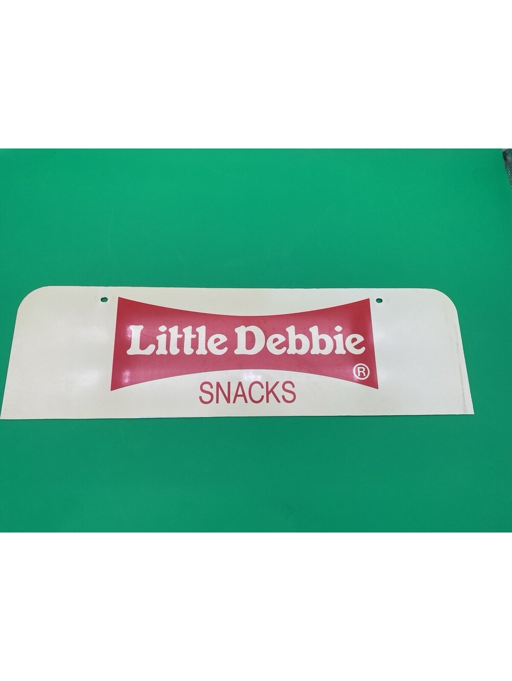 Little Debbie Snacks Beige & Red 24"x7" Vintage Store Display Advertisement Sign